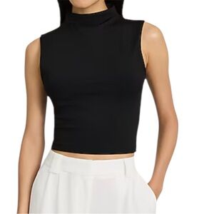 Express Body Contour High Compression Mock Neck Cropped Tank